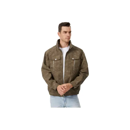 CHUAN QI BAO LUO Кожаная куртка мужская