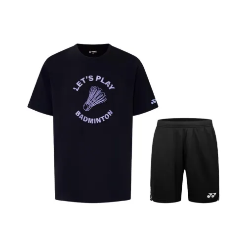 YONEX Комплект Черный Топ + Черный Низ Унисекс Повседневная Спортивная Одежда