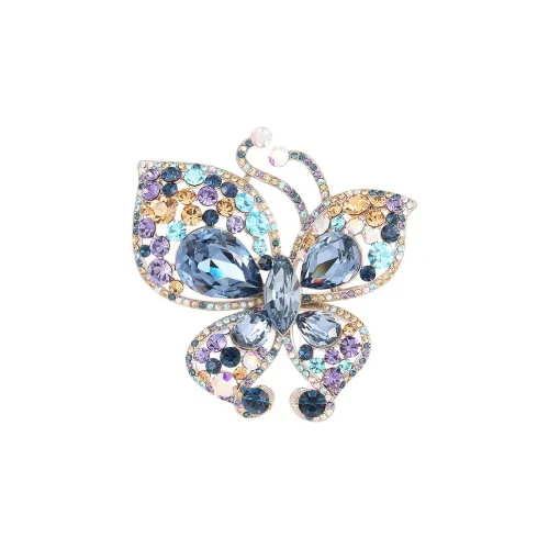 Фиолетовые искусственные кристалл броши женские