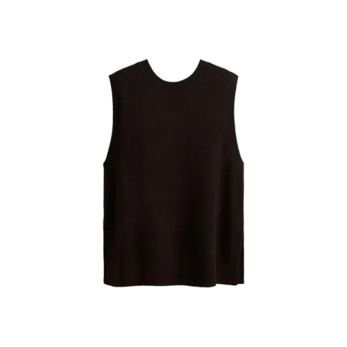 H M Темно-коричневые женские майки