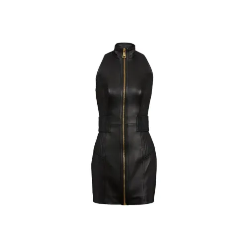 BALMAIN Черное Женское Платье без Рукавов