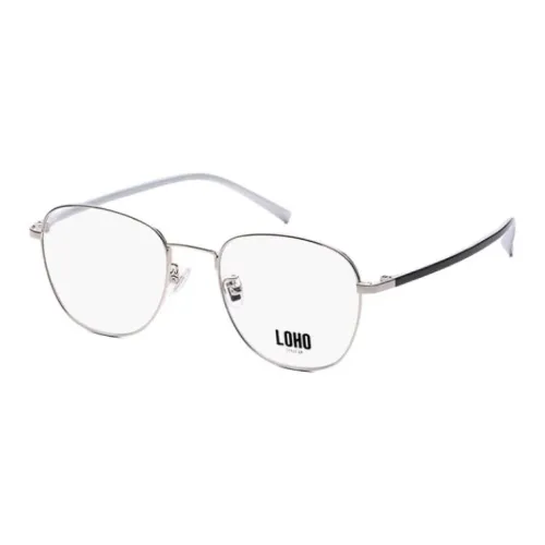 LOHO Металл TR90 Овал Оправы для очков Унисекс Ледяной кристалл Серебряный Черный цвет рояля
