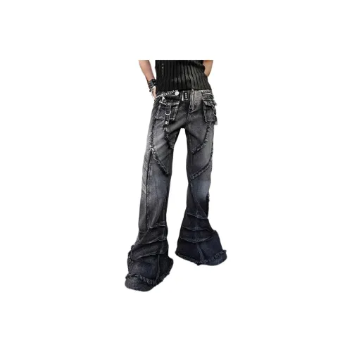XUBAIHUO Черные унисекс карго-брюки