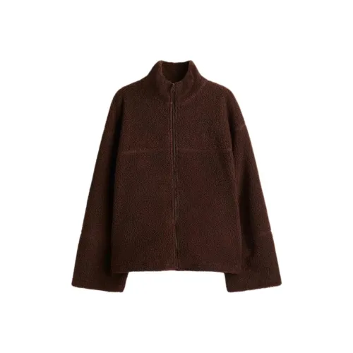 H M Темно-коричневые женские бархатные куртки