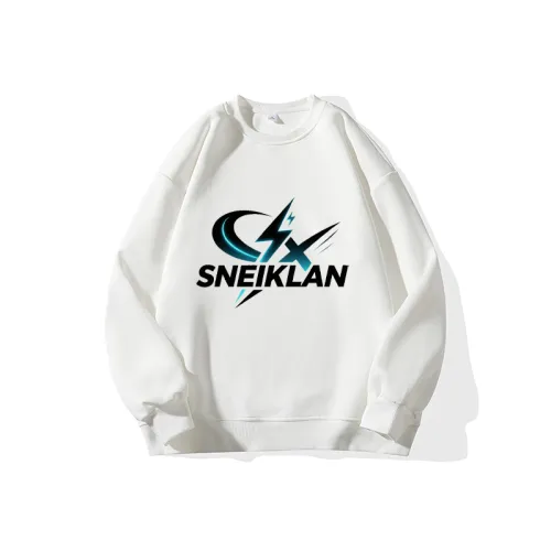 SNEIKLAU Белый Унисекс Свитшоты