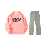 Комплект одежды (Розовый топ + Серо-зеленые штаны)