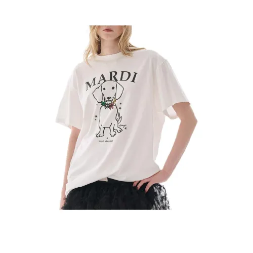 MARDI MERCREDI Многоцветный Айвори Красный Женские T-рубашки