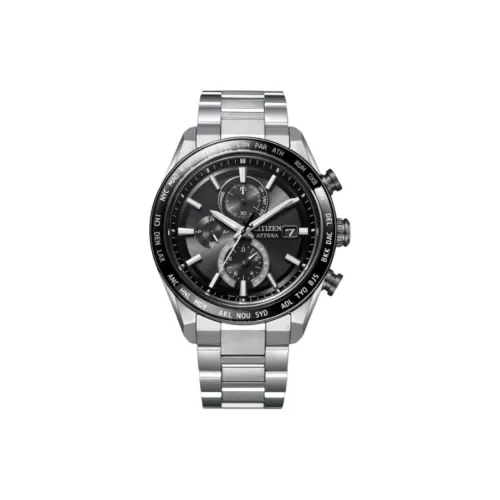 CITIZEN Attesa Series Светильник Кварцевый Механизм Титан Ремешок Часы 42 мм Мужские Часы Черный Циферблат
