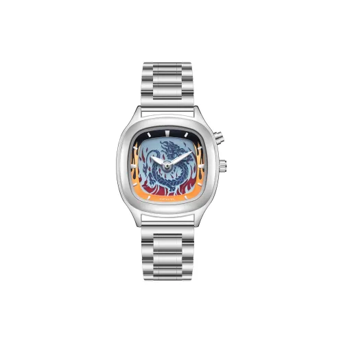 MEXVEL Электронный + Кварцевый механизм ремешок из нержавеющей стали мужские часы апельсиновый циферблат