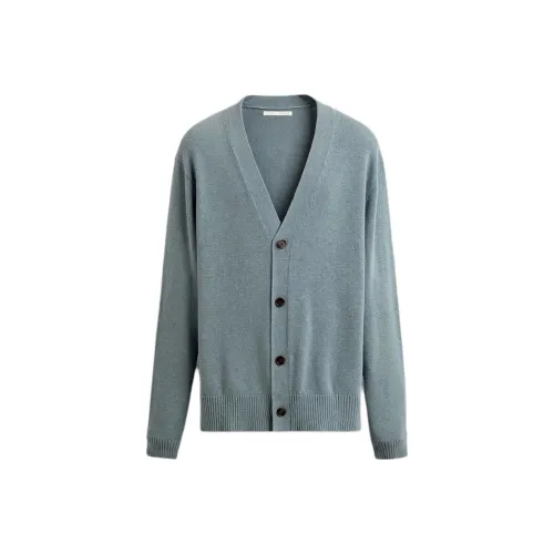 ZARA Светло-синий Мужской Трикотаж