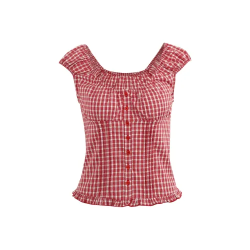 ARCHIVUM Red Women's Shirts ARCHIVUM Красные Женские Рубашки