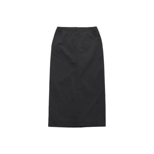 The Barnnet FW25 Eight Молоко Форма Низ Шов Maxi Юбка_Уголь Повседневный Длинный Юбка Женские