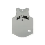 Качество [SJ+Круглый логотип] Серый Arc Майка (Черный логотип)