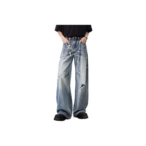 DOUBLE STAR 88 Синий Унисекс Джинсы