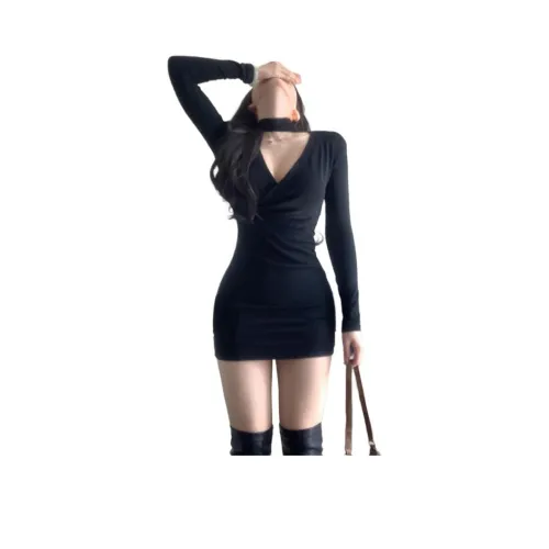 GIUHF Длинное платье с длинными рукавами женское