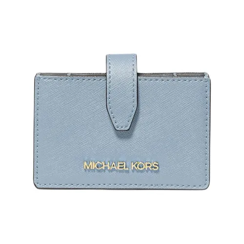 MICHAEL KORS Jet Set Travel Крестообразная текстура Кожа Картхолдер Средний Женский Светло-Синий