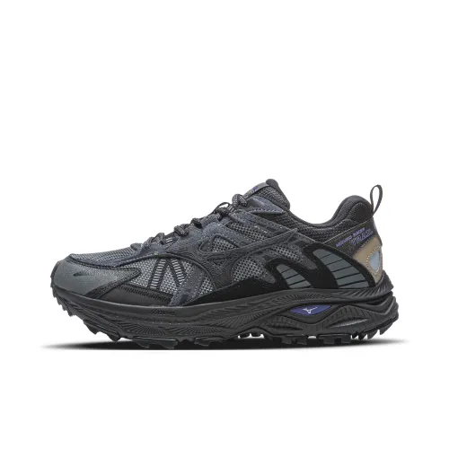 Mizuno Racer Trail Амортизация Дышащий Поддерживающий Легкий Низкий Топ Беговые кроссовки Унисекс Черный