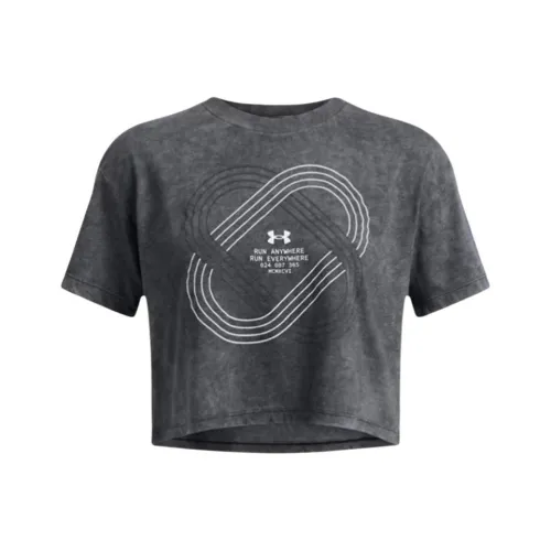 Under Armour Anywhere Рукав с оборванным плечом T-рубашка Женская Черная