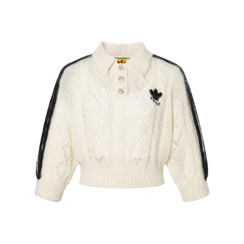 GUCCI X ADIDAS Трикотаж Женский Айвори Белый