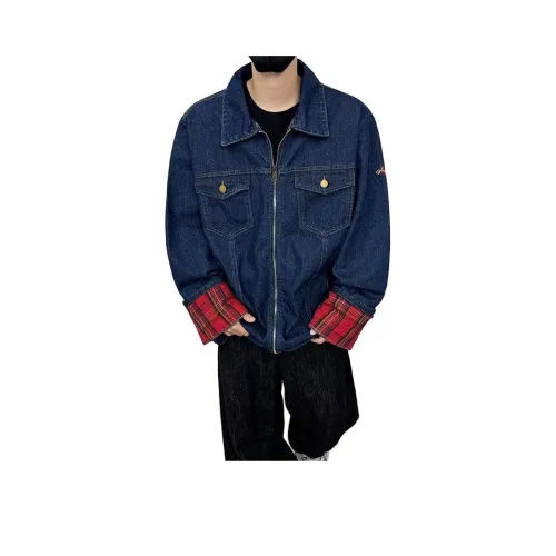 HIPHOPPUNKS Синий Мужской Джинсовые куртки