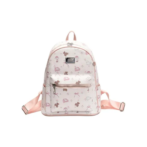 DIFFERENT FACES ПУ (полиуретан) Рюкзак Стандартный Женский Розовый