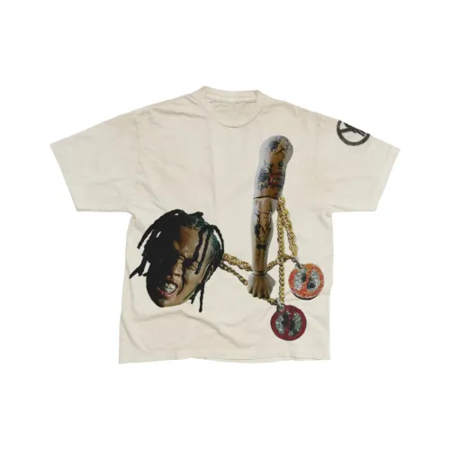 Travis Scott FW25 RODEO 10 YEARS Цепочка TEE T-Shirt Унисекс