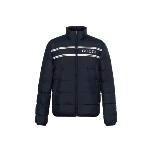 GUCCI Пуховик Мужской Морской Синий