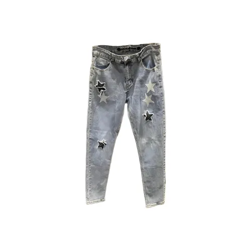 CAT'S PAW Светло-синие Унисекс Джинсы