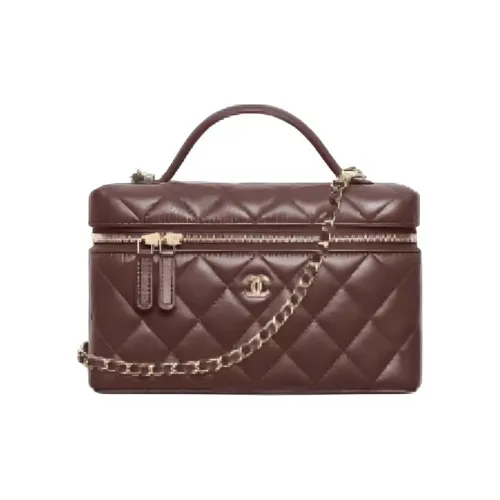 CHANEL Классическая сумка через плечо женская красно-коричневая