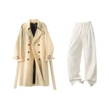 Хаки + Экрю Брюки