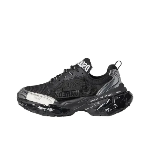 DSQUARED 2 Faster Low Топ Толстоподошвенные кроссовки Мужской Черный