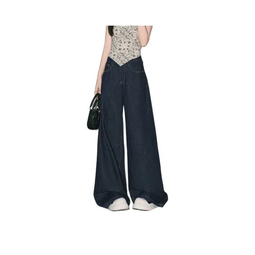 Мед темно-синий женский джинсы