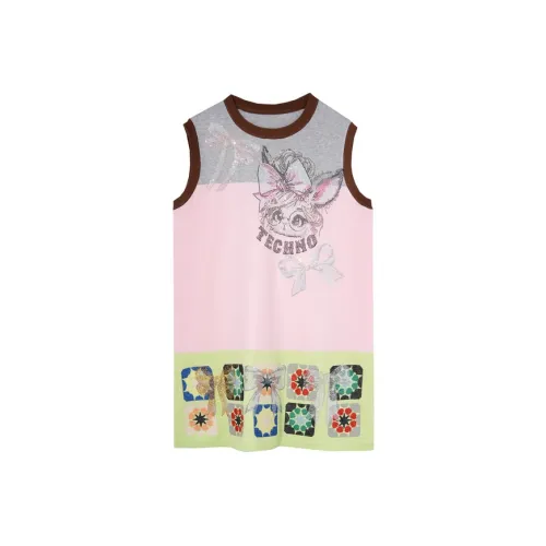 TCH Розовые Женские Платья без Рукавов