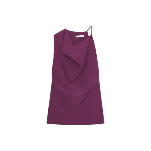 ZARA Пурпурно-розовый Сливовый Женские Майки