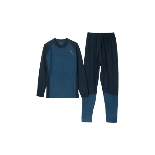 Cotton Gene Пэчворк Темно-синий Синий Унисекс Термокомплекты