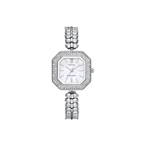 MEXVEL Луна Квадрат Часы Модный Гипсофила Серебряный Косичка Наручные часы Кварцевый механизм