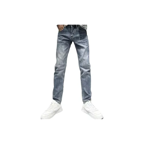 HIPHOPPUNKS Светло-синие мужские джинсы