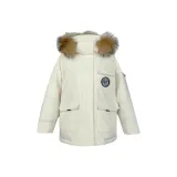 Белая хлопковый пуховик