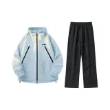 Лунный свет Синий Топ + Черные Штаны