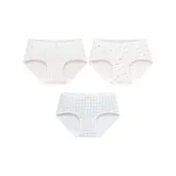 3 шт (F Комбо-Белый + Розовые цветы + Светло-синий)