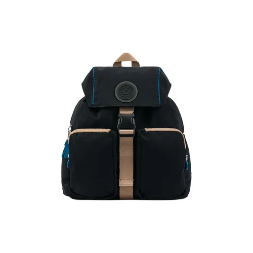 Kipling Полиамид Рюкзак Большой Унисекс Черный Бежевый Синий Пэчворк