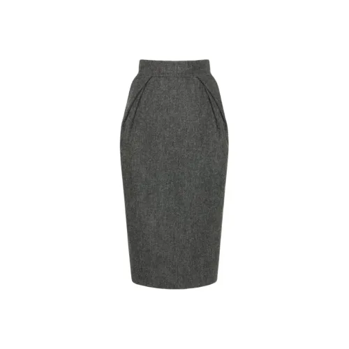 Maison Margiela Шерсть Midi Юбка Повседневная Длинная Юбка Женская