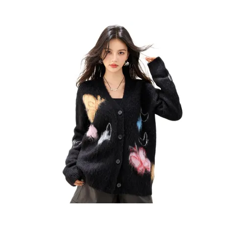 Lan Miao Черный Женский Трикотаж