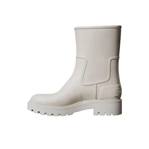 CKJ CALVIN KLEIN JEANS Водонепроницаемые резиновые сапоги Женские Белые