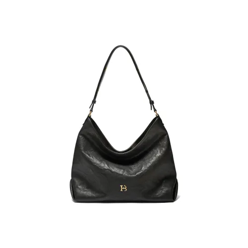 BELLE Time Растительное дубление Tote Сумка на плечо Большая Женская Черная