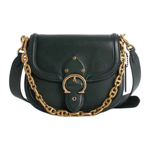 COACH Beat Коровья кожа Сумка через плечо Сумка на плечо Средняя Женская Amazon Зеленая