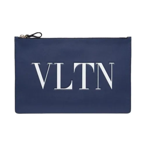 Valentino VLTN Телячья кожа Клатч Женский Синий