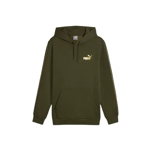 PUMA Темно-оливково-зеленые мужские свитшоты