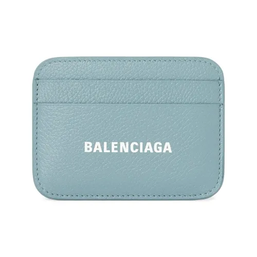 Коллекция Balenciaga Luggage Grained Телячья кожа Держатель для карт Держатель для карт Женский Синий Белый