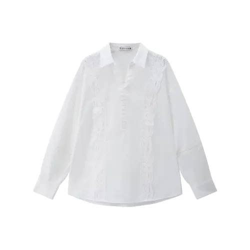 Giordano 01 Фарфоровый Белый Женские Рубашки